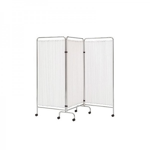 Biombo clínico de três corpos: fabricado em esmaltado epoxi com rodas (178 x 75 cm) Biombo clínico de três corpos: fabricado em esmaltado epoxi com rodas (178 x 75 cm)